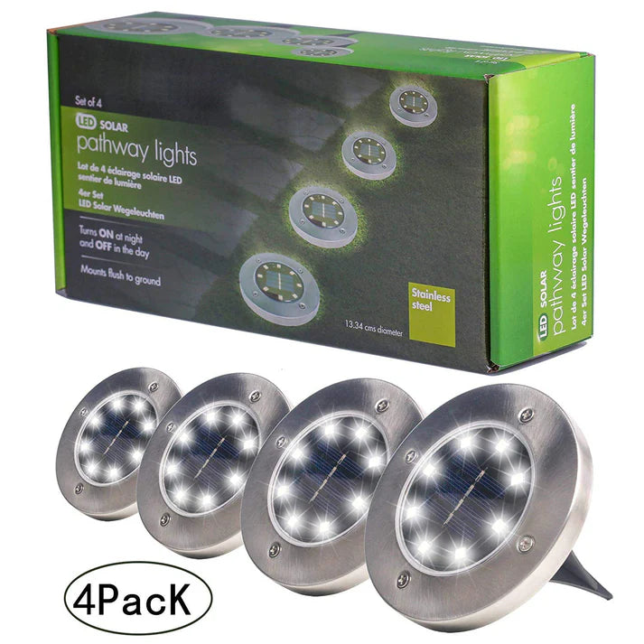 *4* luces leds solares para suelo