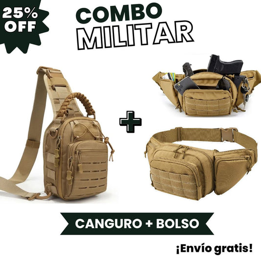 COMBO TACTICO- BOLSO + CANGURO